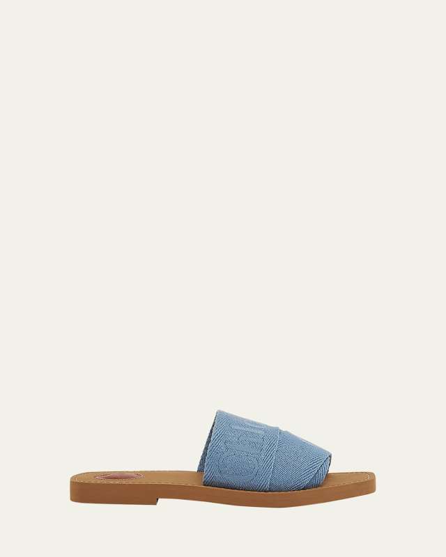 x High Summer Woody Embroidered Logo Flat Sandals